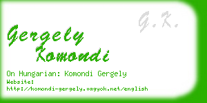 gergely komondi business card